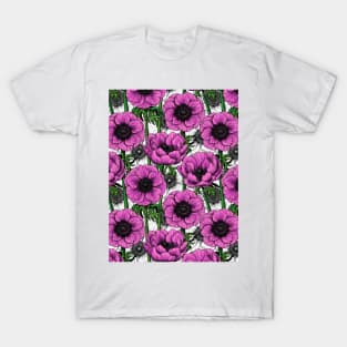 Pink anemone garden T-Shirt